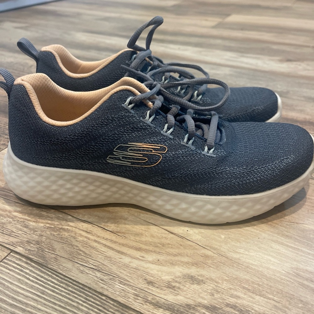 SKECHERS Women's Lite Foam Lightweight Air-Cooled Running Sneaker Shoes Blue 8